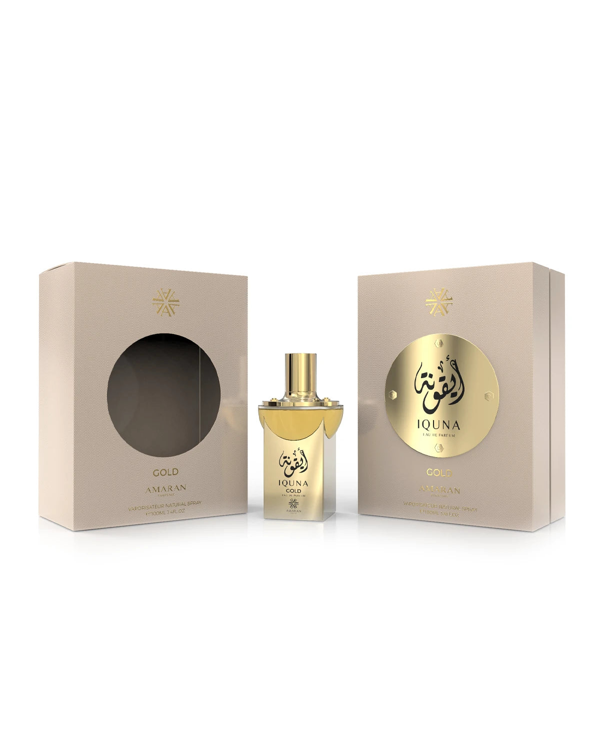Amaran Iquna Gold Eau de Parfum is a long-lasting perfume for women. A pour femme EDP made in Dubai, UAE