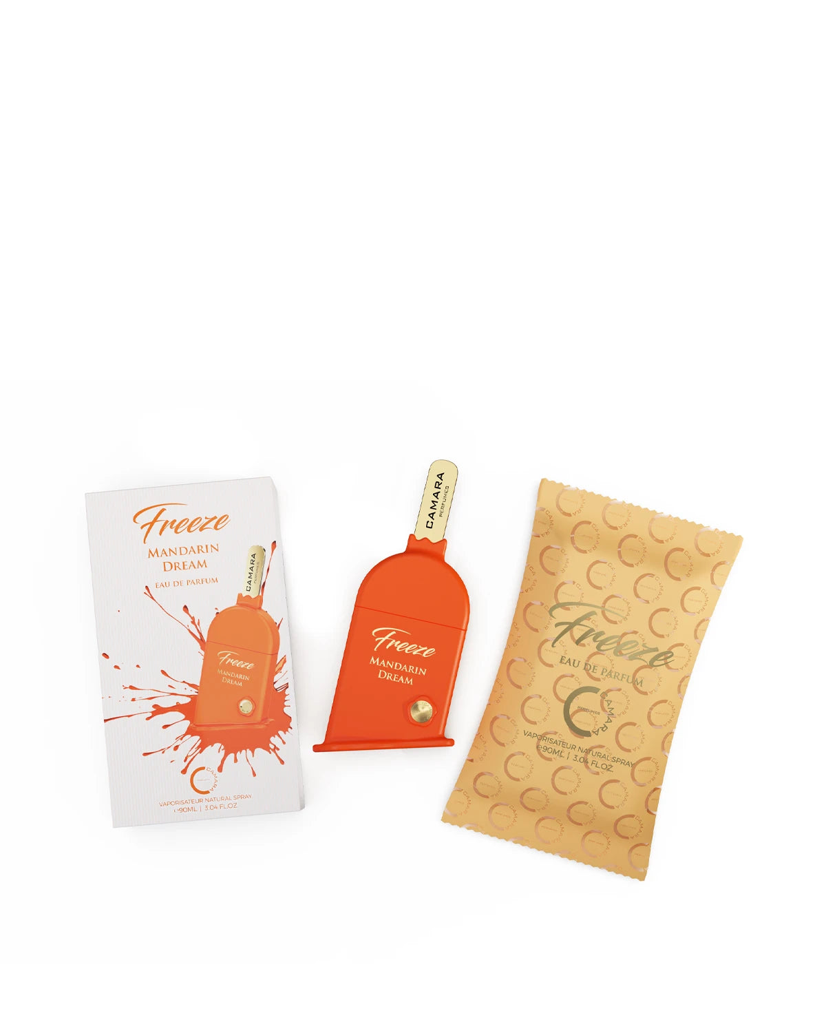Camara Freeze Mandarin Dream Eau de Parfum for women and men. A unisex perfume made in Dubai, UAE