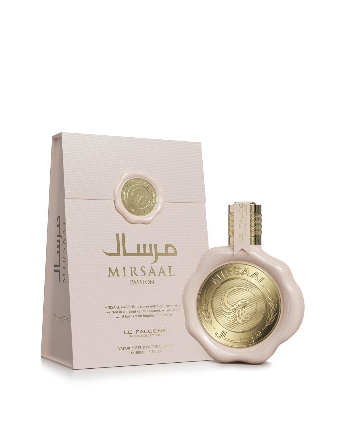 Le Falcone Niche Mirsaal Passion Eau de Parfum for woman and men. A unisex perfume made in Dubai, UAE