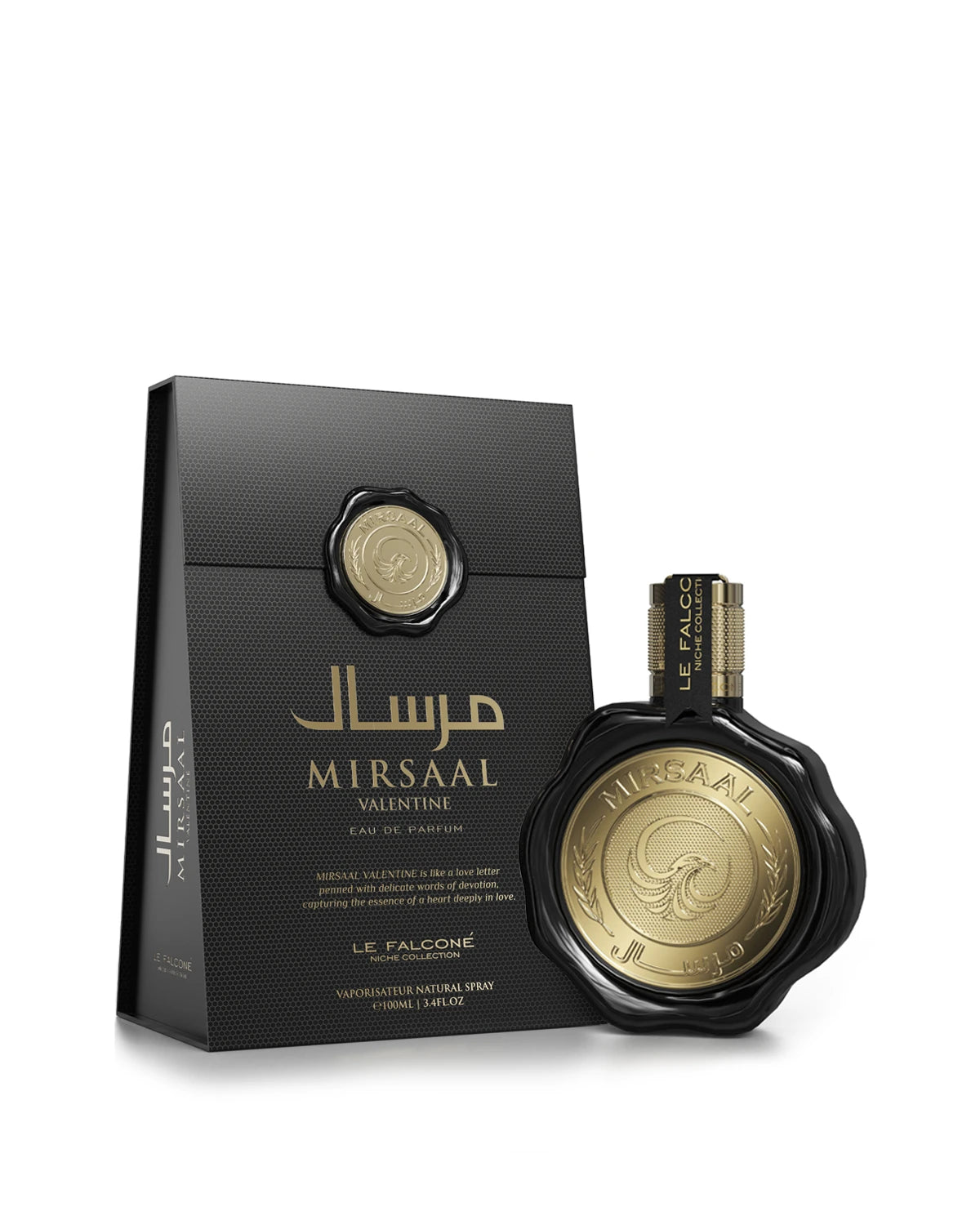 Le Falcone Niche Mirsaal Valentine Eau de Parfum for woman and men. A unisex perfume made in Dubai, UAE