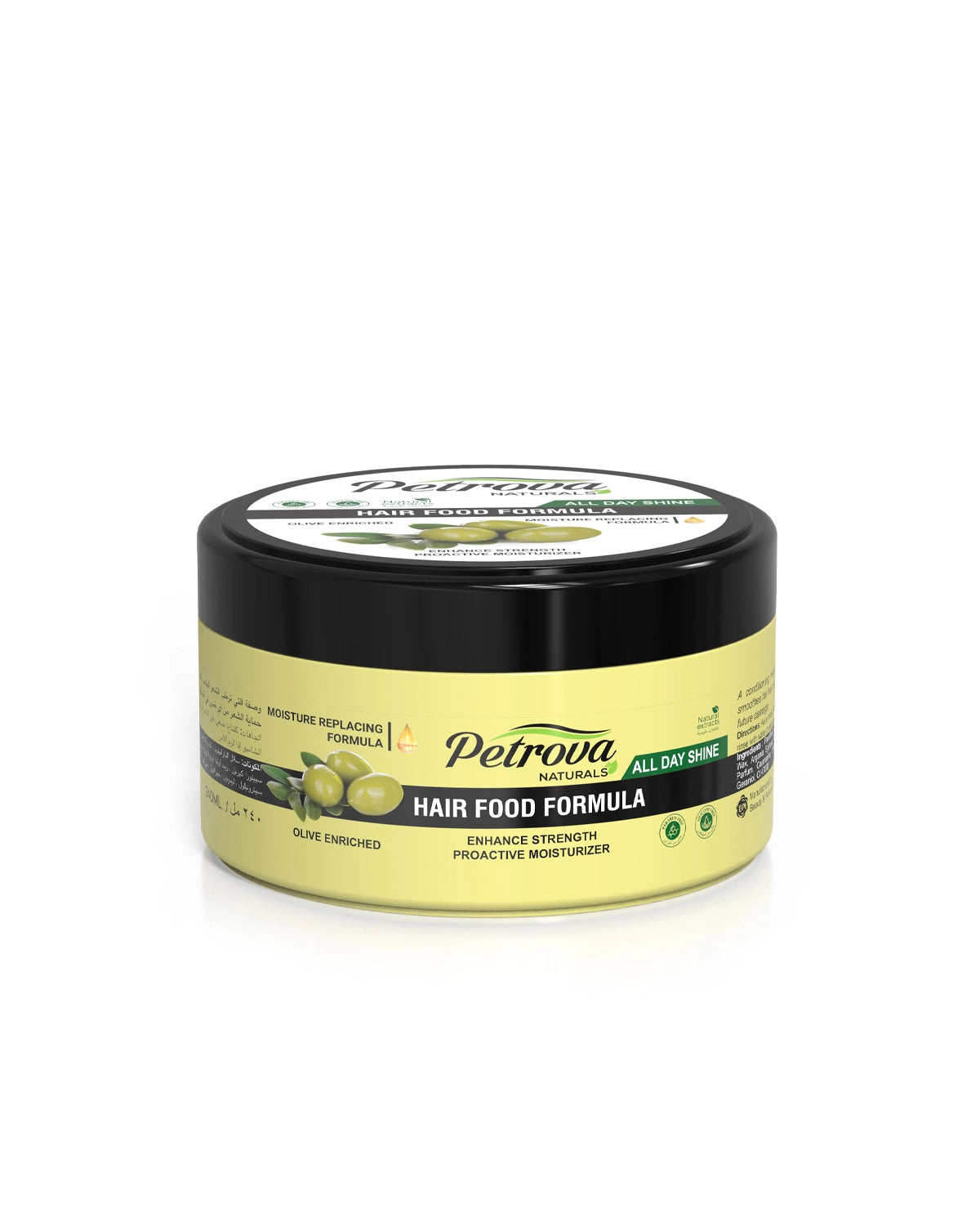 Petrova Olive Hair Food for women and men. Enriched with olive and natural extracts. It helps to restore the moisture and Improves hair growth. For people with dry and damaged hair. Best hair food. Food for hair growth. Hair food cream for hair growth. Made in Dubai, UAE.