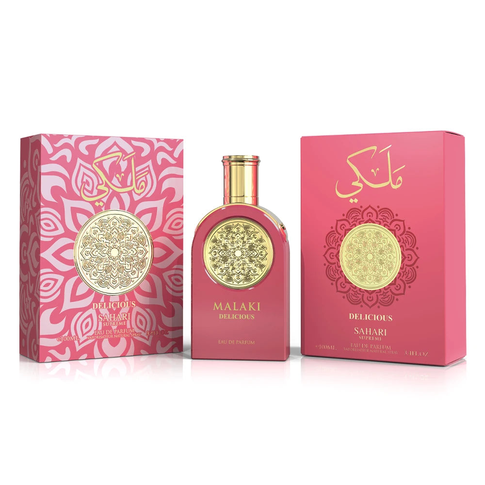 Sahari Malaki Delicious Eau de Parfum is a long-lasting perfume for women. A pour femme EDP made in Dubai, UAE