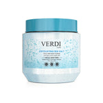 Verdi Exfoliating Sea Salt Face & Body scrub for women and men. Infused with the beautiful fragrance, natural extracts, and benefits of sea salt. A natural exfoliant for removing dead skin. Made for people with dry and sensitive skin. Made in Dubai, UAE.