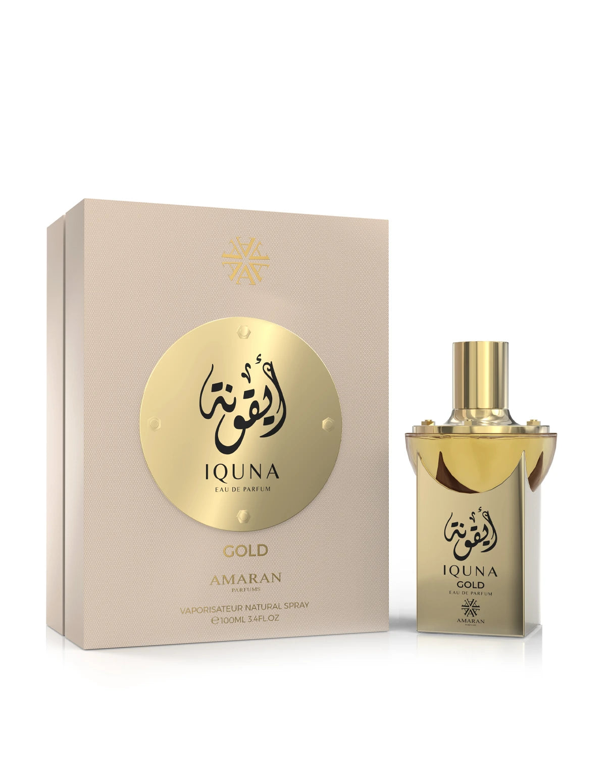 Amaran Iquna Gold Eau de Parfum is a long-lasting perfume for women. A pour femme EDP made in Dubai, UAE
