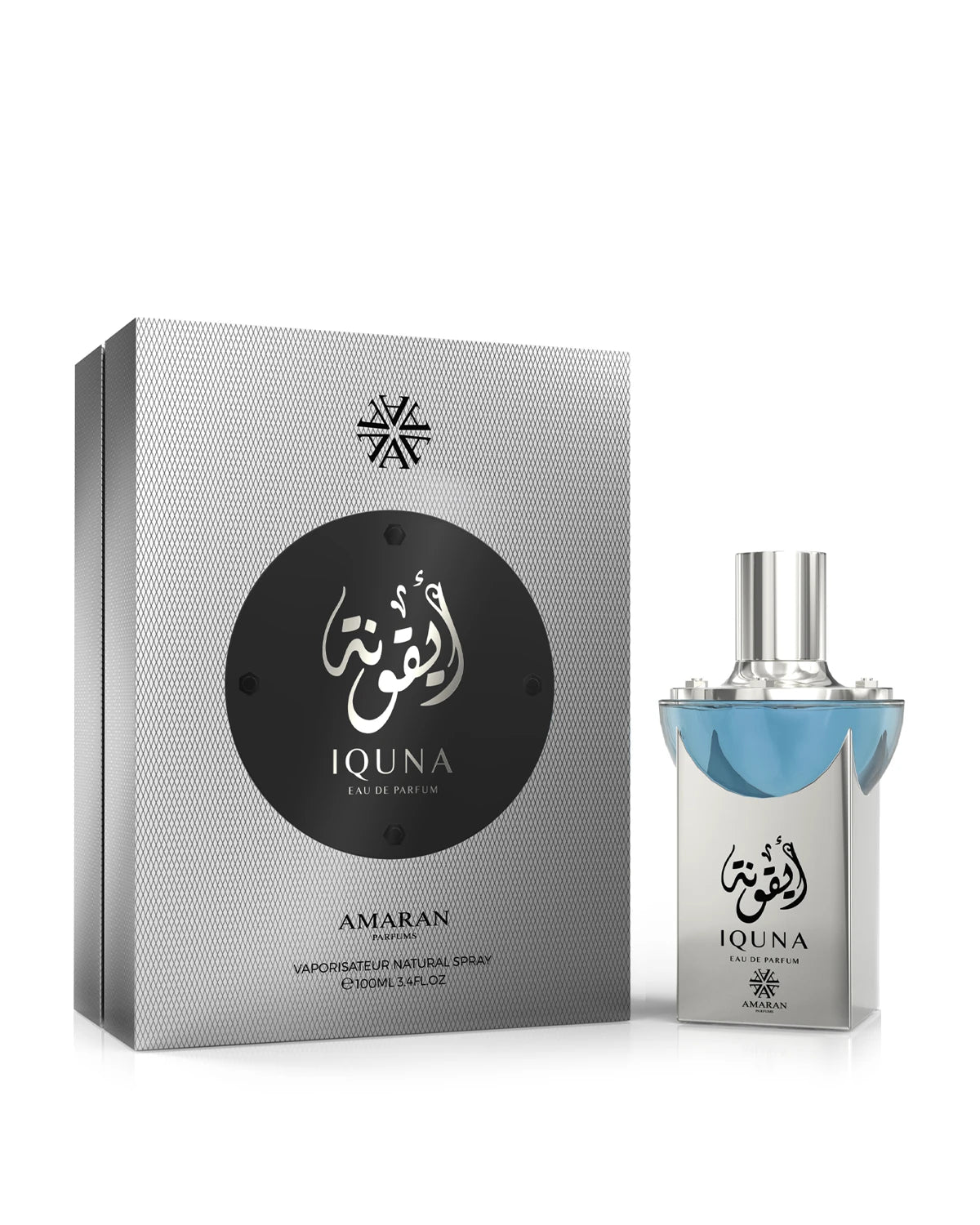 Amaran Iquna Eau de Parfum is a long-lasting perfume for men. A pour homme EDP made in Dubai, UAE