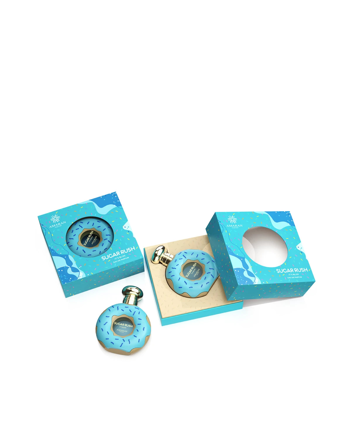 Amaran Sugar Rush Its Bliss Eau de Parfum for women and men. A unisex perfume made in Dubai, UAE