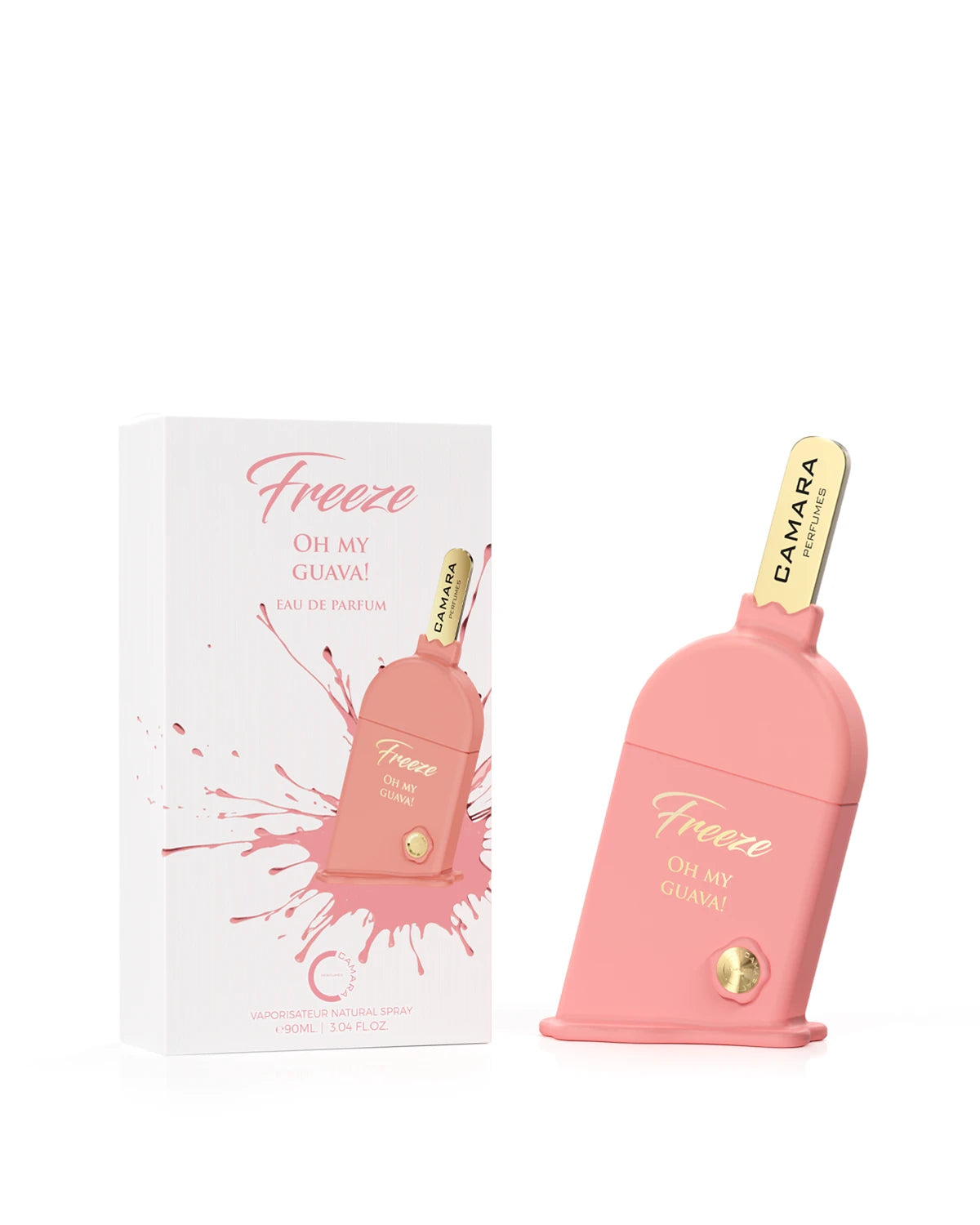 Camara Freeze Oh My Guava Eau de Parfum for women and men. A unisex perfume made in Dubai, UAE