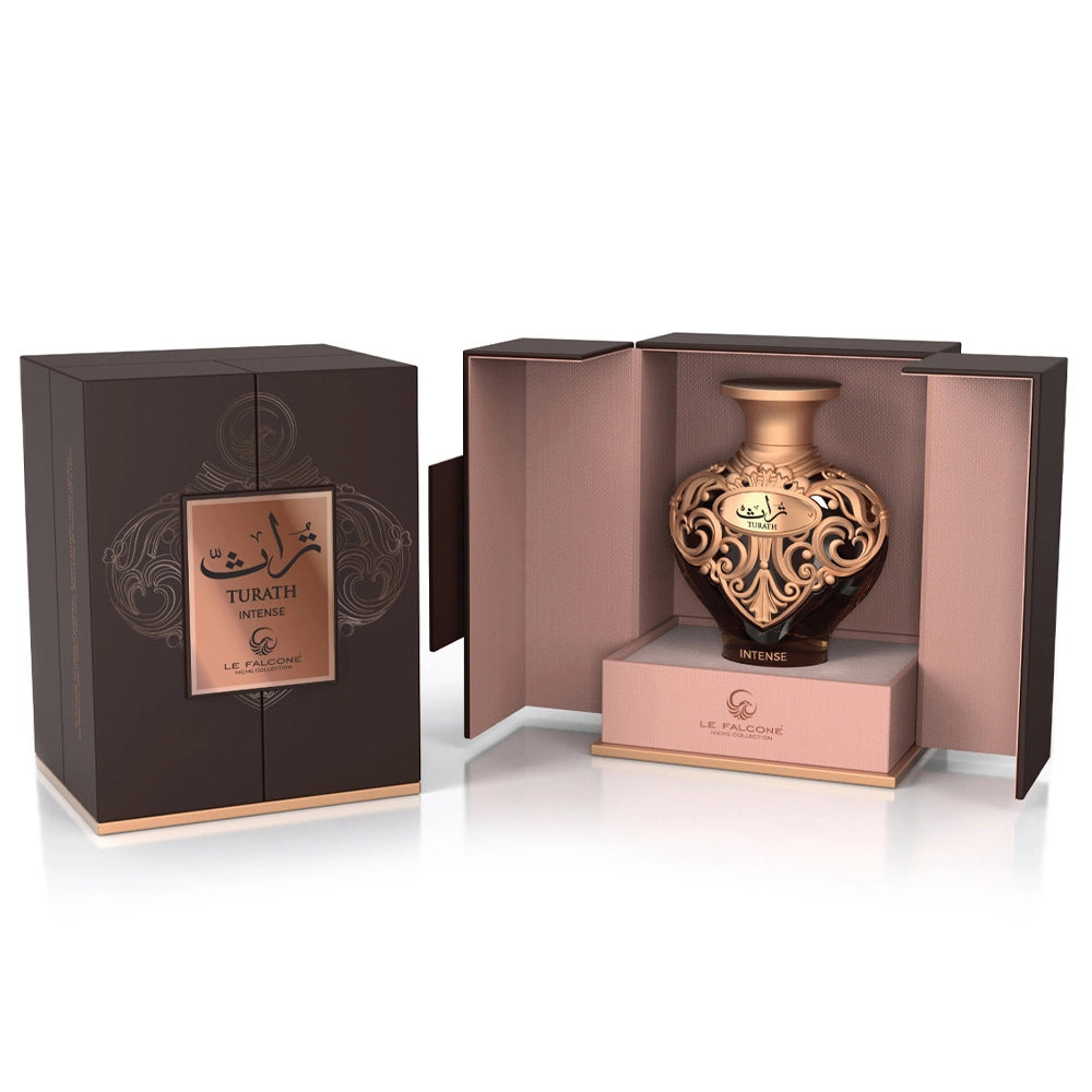 Le Falconé Niche Turath Intense Extrait de Parfum for woman and men. A unisex perfume made in Dubai, UAE