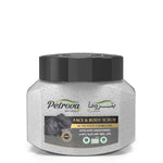 Petrova Activated Charcoal Face and Body Scrub for men and women. Infused with the beautiful fragrance, natural extracts and vitamin E. A formulated blend with activated charcoal especially for people with pigmented skin. Made for people with dry and sensitive skin. Body Scrub UAE. Body scrub Dubai. Body scrub UAE. Scrub bath and body works. Made in Dubai, UAE.