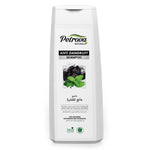 Petrova Anti Dandruff Shampoo for men and women.  Infused with natural extracts and benefits of Charcoal.  Purifies the scalp and moisturizes hair follicles. Reduce irritation for people with dandruff and flaky scalps. Shampoo for dandruff. Anti-Dandruff Treatment. Made in Dubai, UAE.