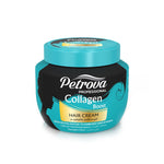 Petrova Collagen Boost Hair Cream for women and men. Infused with natural extracts. Revitalizes damaged hair strands and replenishes vital oils in your hair. For people with damaged hair strands. For thin and damaged hair. Best collagen hair cream. Karseell Collagen Hair Mask. Made in Dubai, UAE.