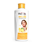 Petrova Lemon Whitening Face and Body Lotion for women and men. A skin-brightening body lotion infused with vitamin A, E & F. Whitening lotion for dry skin. Whitening lotion for body. Whitening lotion Body. Best whitening lotion. Best permanent skin. Whitening Body Lotion. Permanent skin Whitening Body Lotion. Whitening lotion for face.