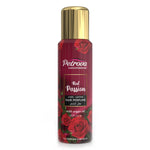 Petrova Red Passion Le Parfum Cheveux for women and men. A long-lasting floral hair spray infused with argan oil and natural extracts. Best hair mist perfume. A unisex hair mist made in Dubai, UAE. Best hair perfume. Hair perfume for men.