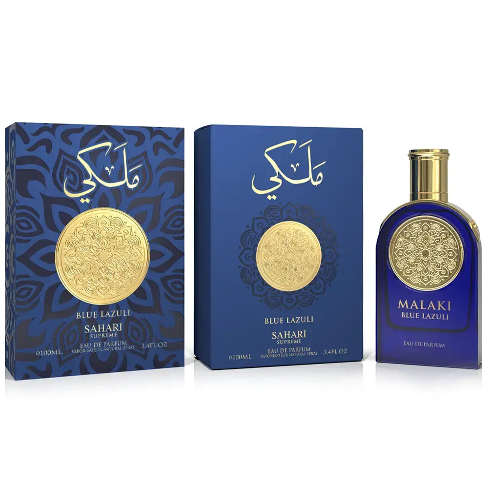 Sahari Malaki Blue Lazuli Eau de Parfum for woman and men. A unisex perfume made in Dubai, UAE