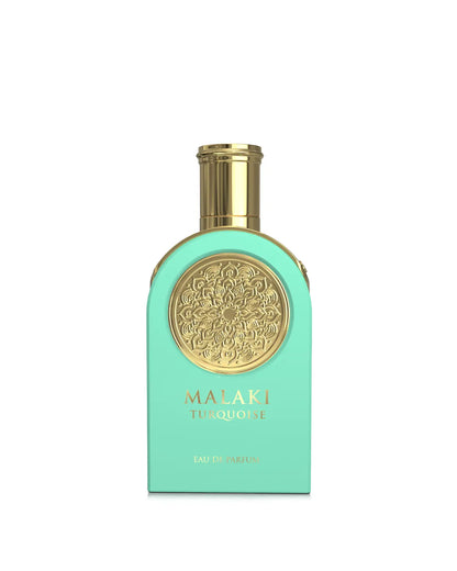 Sahari Malaki Turquoise Eau de Parfum for woman and men. A unisex perfume made in Dubai, UAE