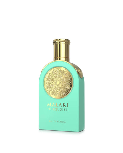 Sahari Malaki Turquoise Eau de Parfum for woman and men. A unisex perfume made in Dubai, UAE