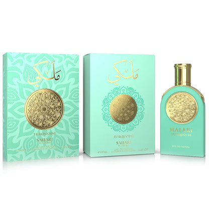 Sahari Malaki Turquoise Eau de Parfum for woman and men. A unisex perfume made in Dubai, UAE