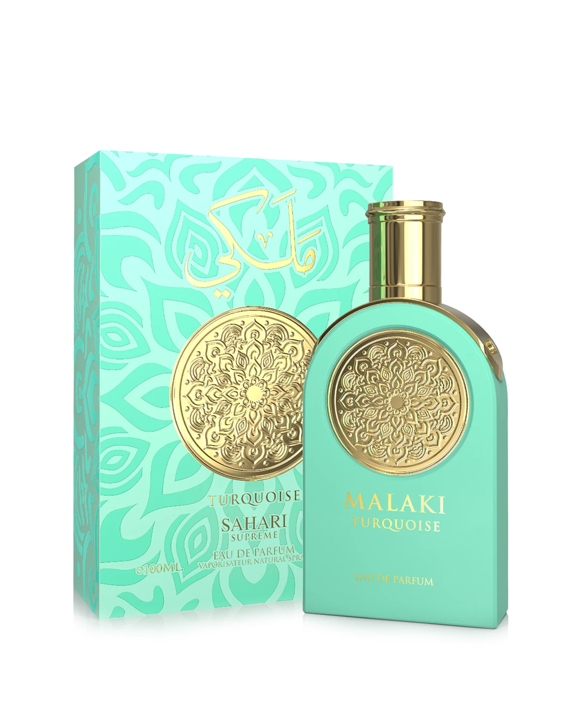 Sahari Malaki Turquoise Eau de Parfum for woman and men. A unisex perfume made in Dubai, UAE