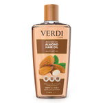 Verdi Almond Hair Oil for women and men. Infused with the benefits of almond oil, essential oils and vitamin E. It heals and balance moisture, gives shiny and silky hair to people with dry and damaged hair. Hair oil growth. Hair oil for dry hair. Made in Dubai, UAE.