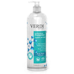 Verdi Antibacterial Protection Body Wash for women and men. Infused with vitamin B5, vitamin E, and skin moisturizers. For germ protection and keeping your skin pure and safe. Made in Dubai, UAE.