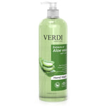Verdi Extracts of Aloe Vera Hand Wash for women and men. Infused with vitamin B5, vitamin E, and skin moisturizers. Enriched with natural extracts of aloe vera gel. For germ protection. Keep your hands clean and safe. For people with dry and sensitive skin. Made in Dubai, UAE.