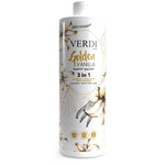 Verdi Golden Vanilla 3in1 Shampoo, Bubble Bath, Body Cleanser for women and men. Infused with natural extracts and refreshing formula. For face, body, and hair. Made in Dubai, UAE.
